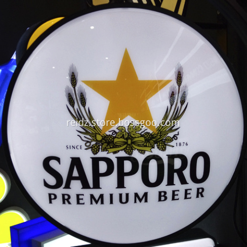 Plastic new double side round advertising light box